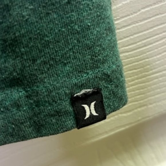 HURLEY Graphic T-Shirt Mens Large Green Skateboard Surfing Logo Short Sleeve - Picture 2 of 5